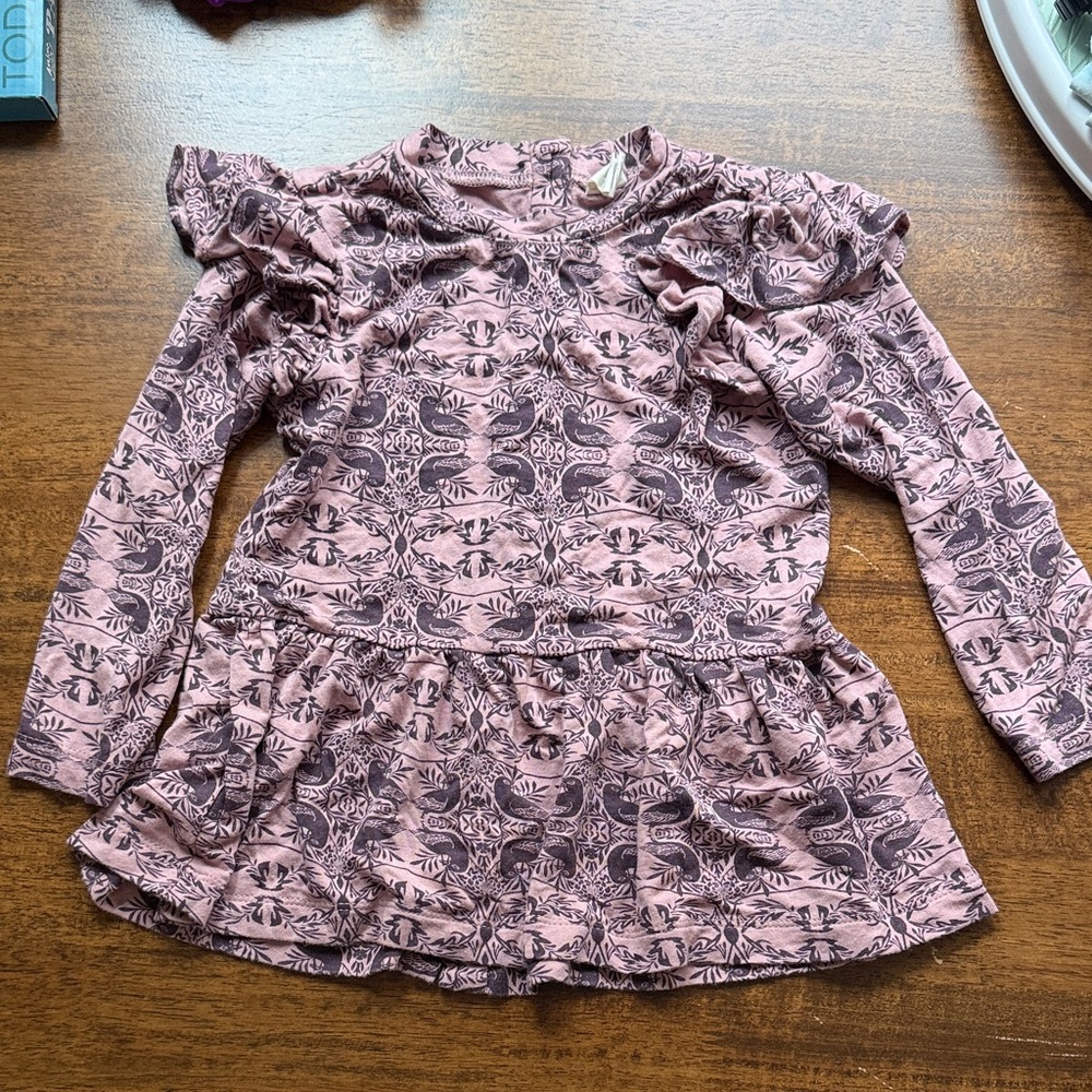 Kate Quinn Mauve Patterned Long Sleeve Top